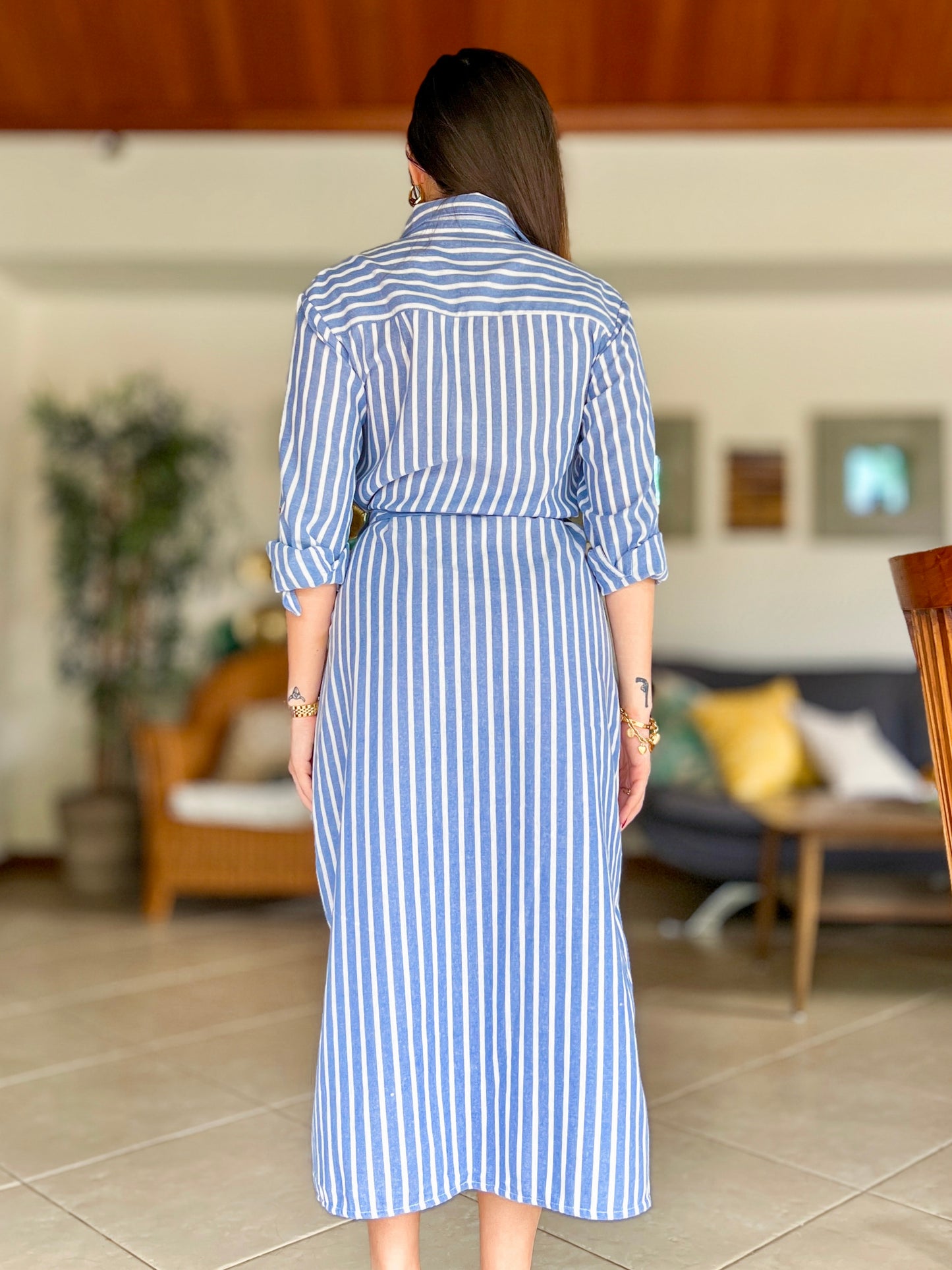 Linen celia dress