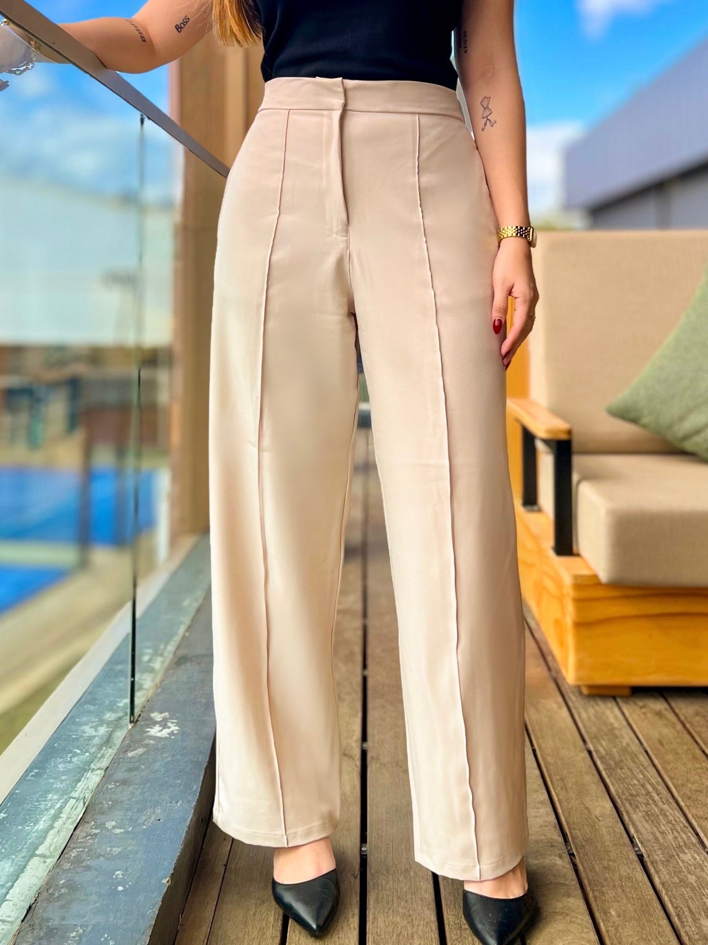 Beige boss pants