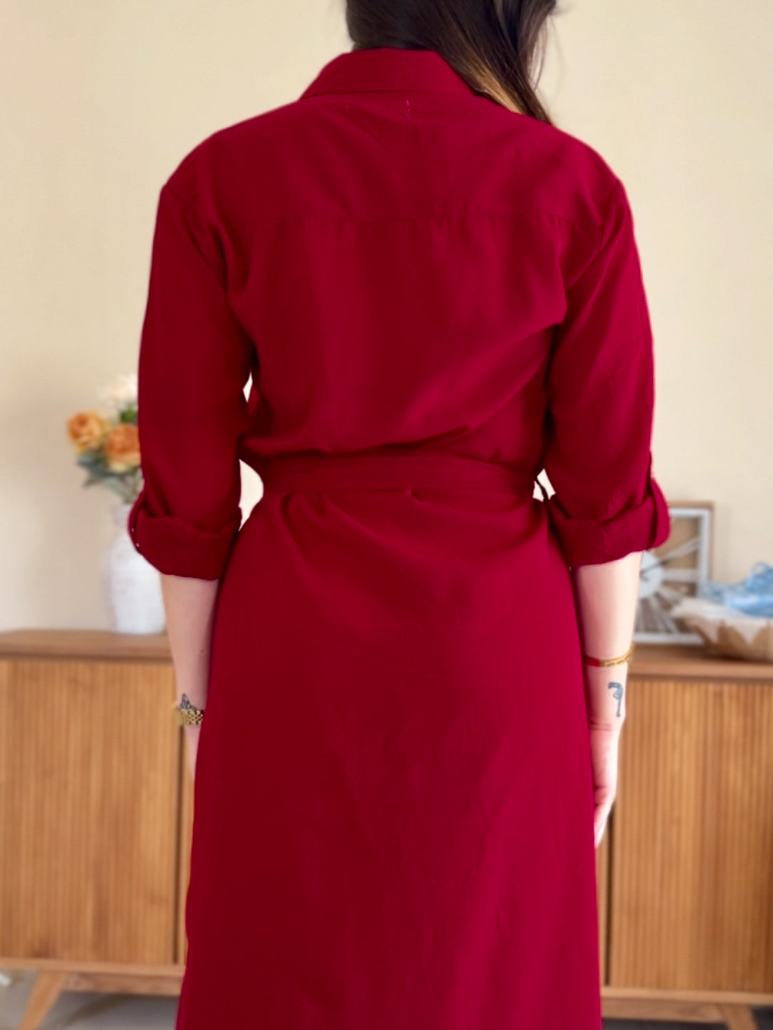 Celia cotton buckle dress