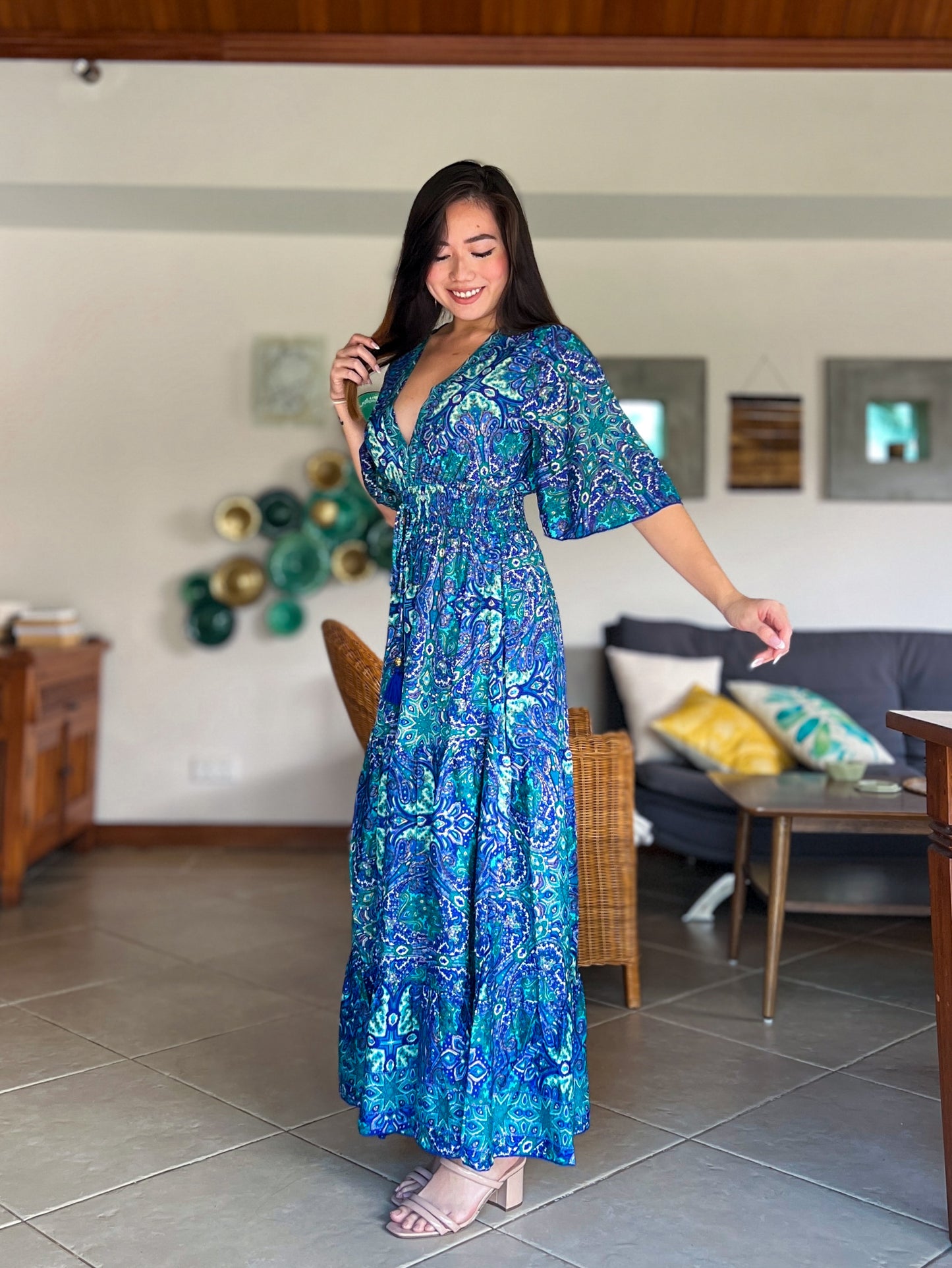Iris silk dress