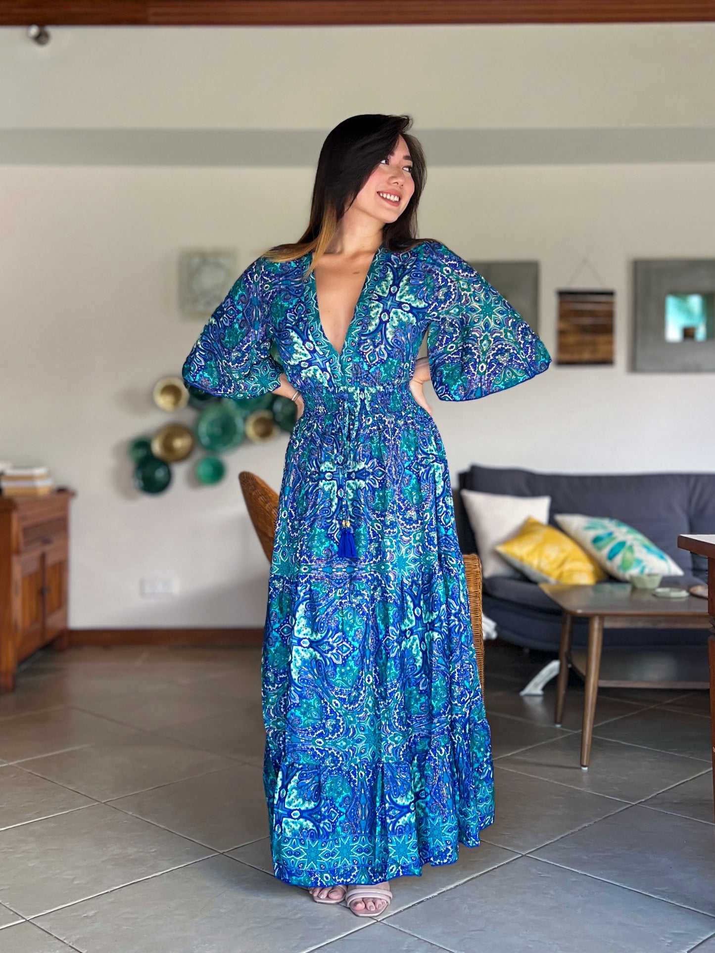 Iris silk dress