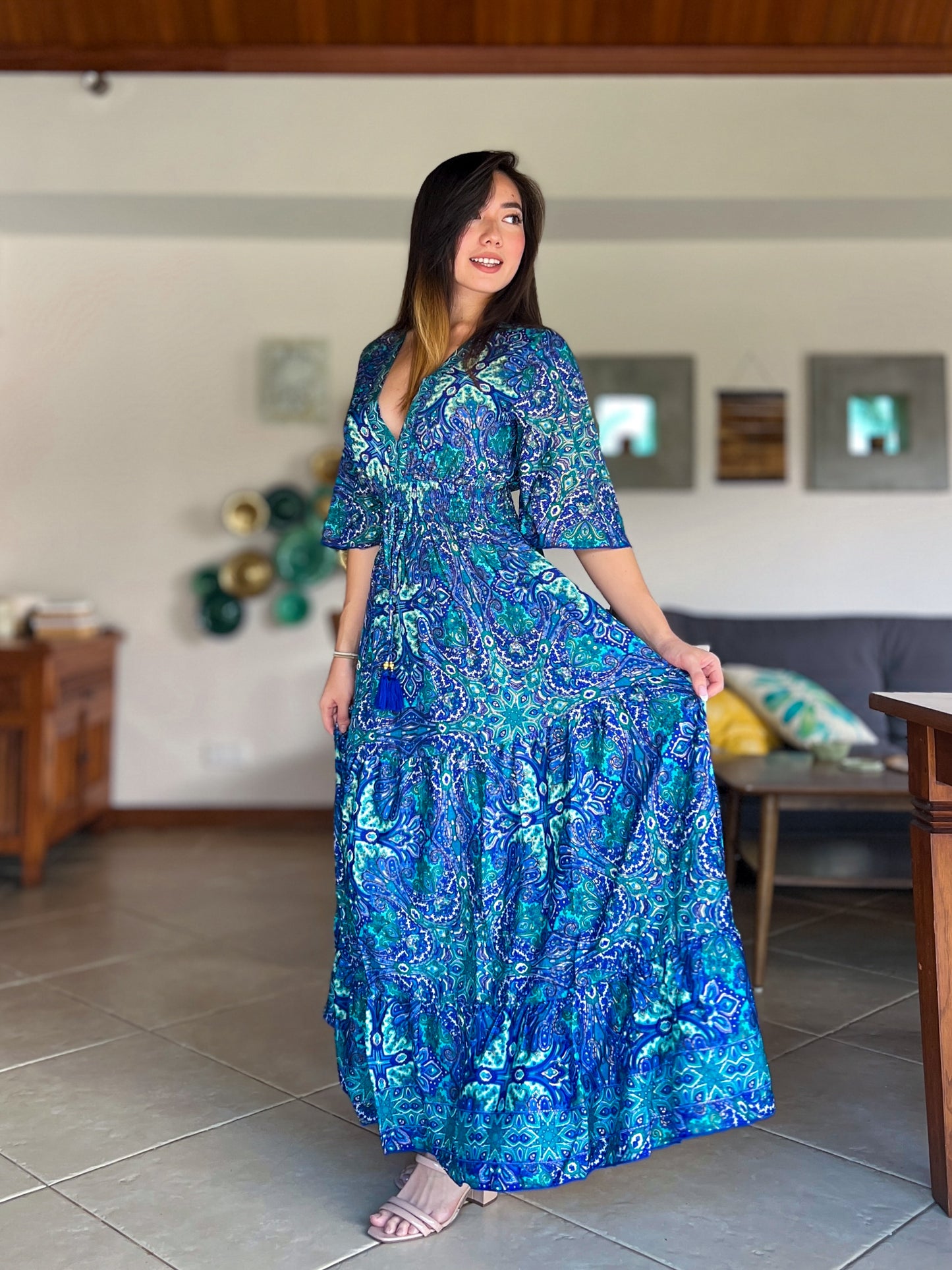 Iris silk dress