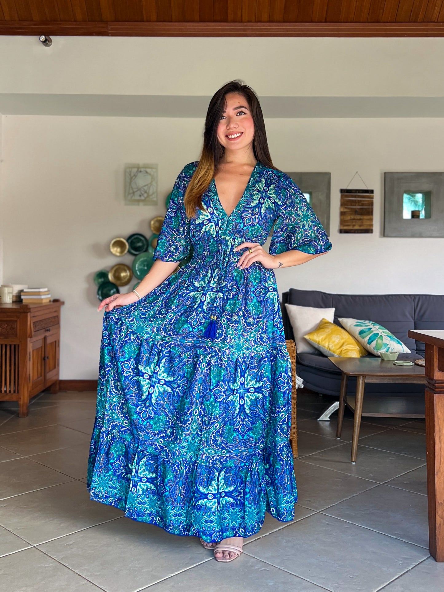 Iris silk dress