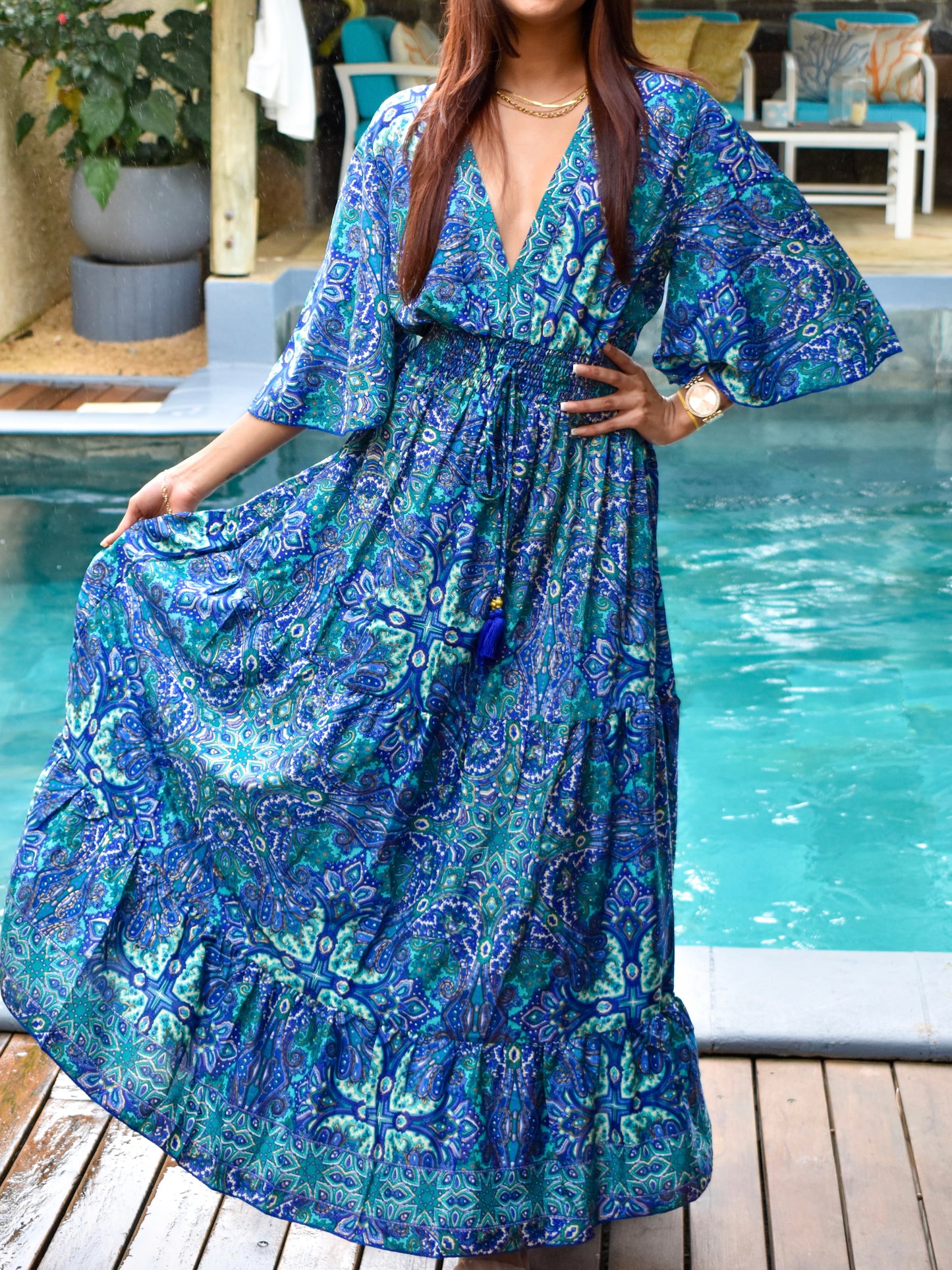 Iris silk dress